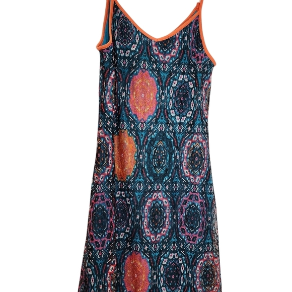 Fire Los Angeles Cami Maxi Vintage Dress Size Medium - Picture 6 of 9